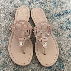 Tory Burch Seashell Pink Patent Sandals